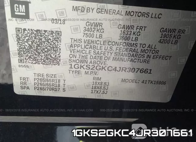 1GKS2GKC4JR307661 фото 10