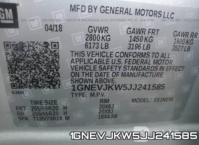 1GNEVJKW5JJ241585 фото 10
