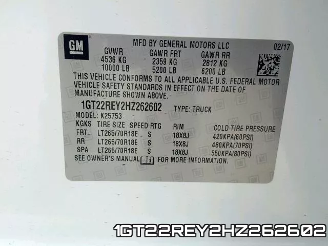 1GT22REY2HZ262602 фото 2