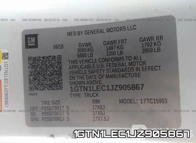 1GTN1LEC1JZ905867 фото 10