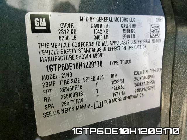 1GTP6DE10H1209170 фото 2
