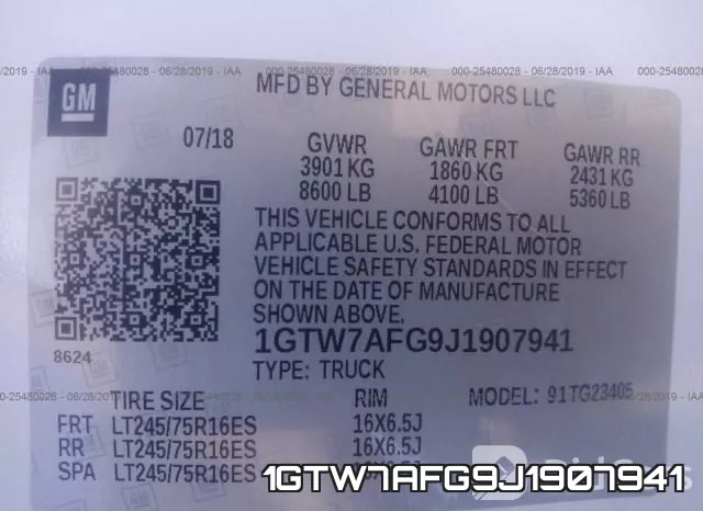 1GTW7AFG9J1907941 фото 10