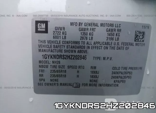 1GYKNDRS2HZ202846 фото 10