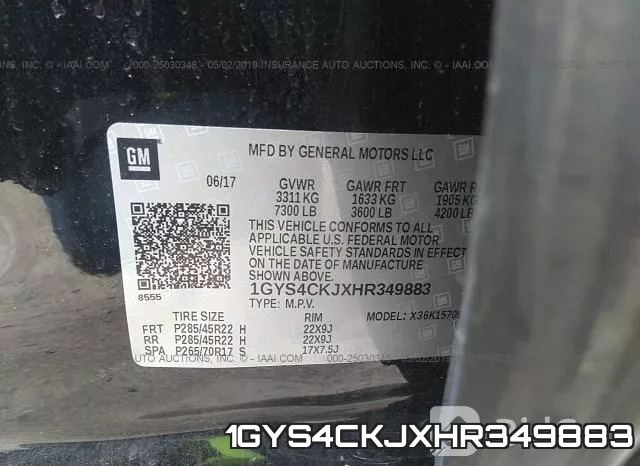 1GYS4CKJXHR349883 фото 10
