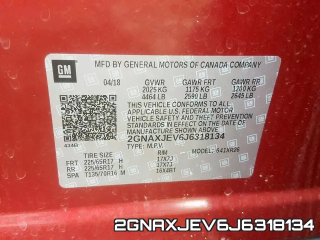 2GNAXJEV6J6318134 фото 2