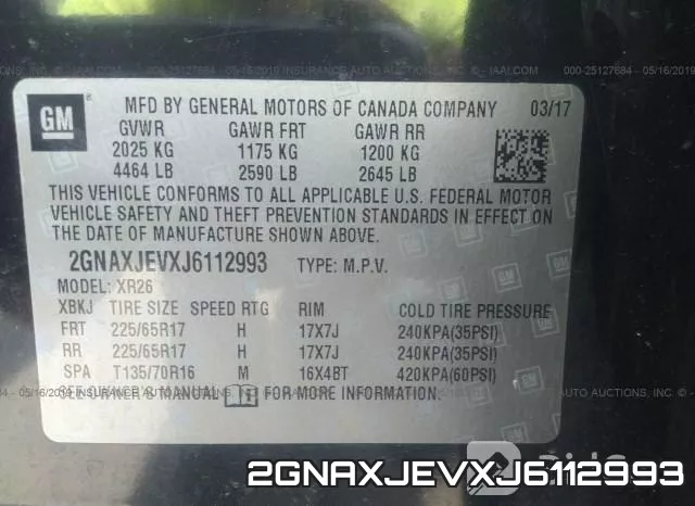 2GNAXJEVXJ6112993 фото 10