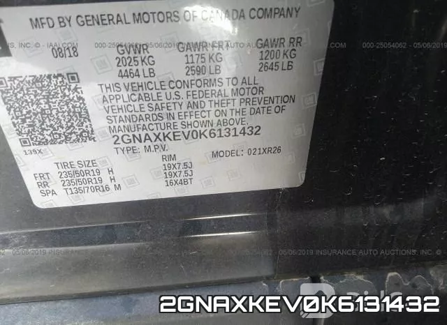 2GNAXKEV0K6131432 фото 10