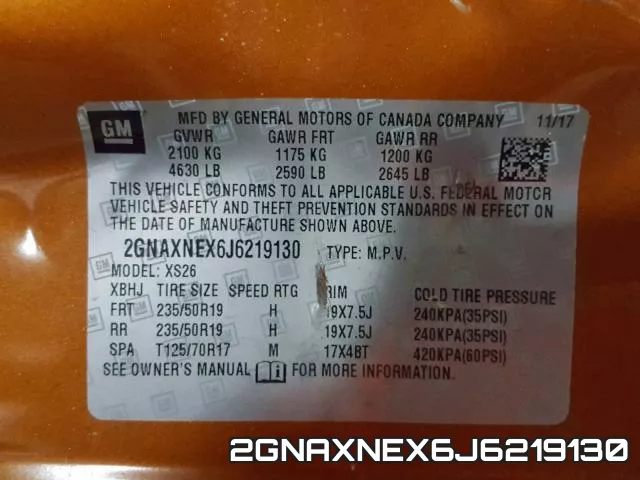 2GNAXNEX6J6219130 фото 2