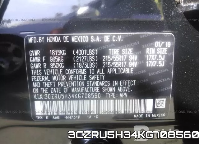 3CZRU5H34KG708560 фото 10