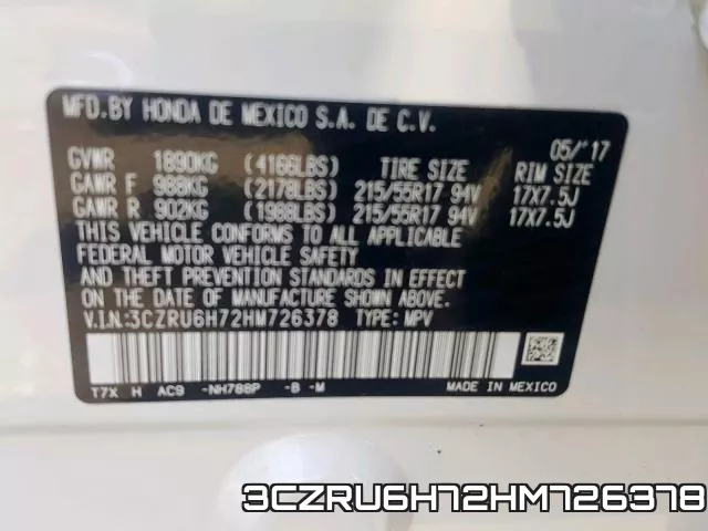 3CZRU6H72HM726378 фото 2