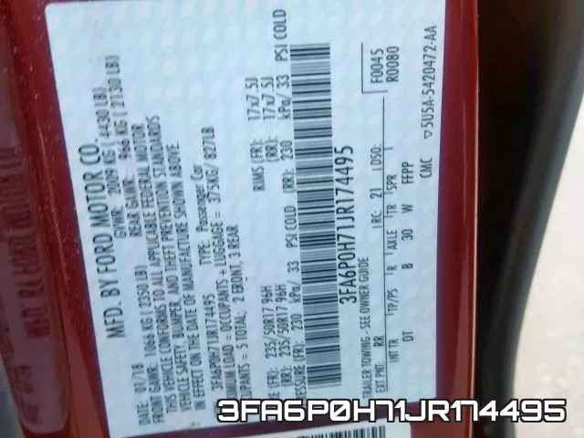 3FA6P0H71JR174495 фото 2