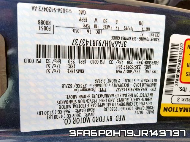 3FA6P0H79JR143737 фото 2