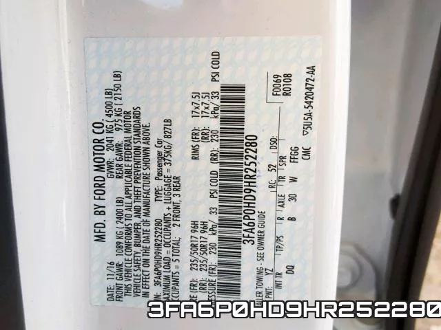 3FA6P0HD9HR252280 фото 2