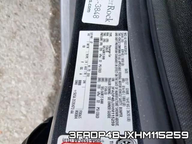 3FADP4BJXHM115259 фото 2