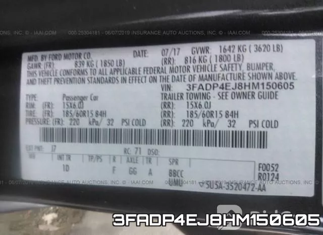 3FADP4EJ8HM150605 фото 10