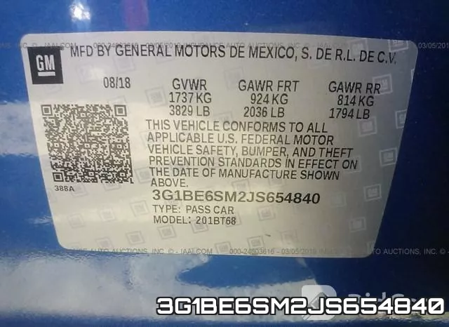 3G1BE6SM2JS654840 фото 10