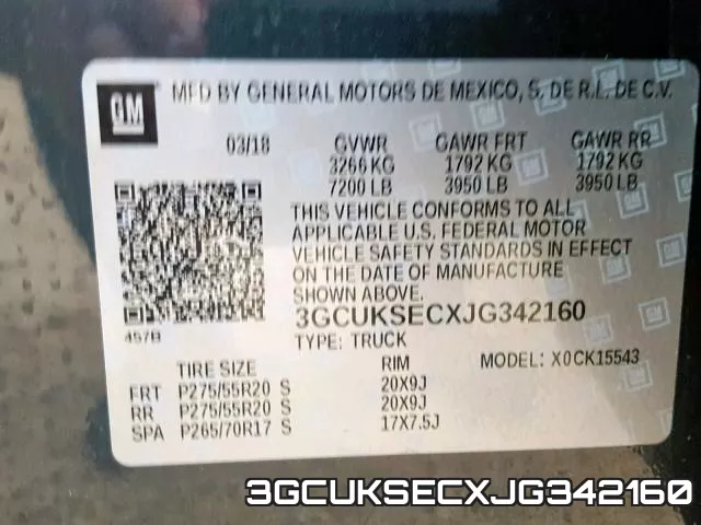 3GCUKSECXJG342160 фото 2