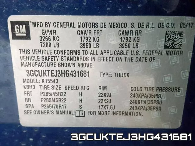 3GCUKTEJ3HG431681 фото 2