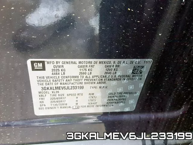 3GKALMEV6JL233199 фото 2