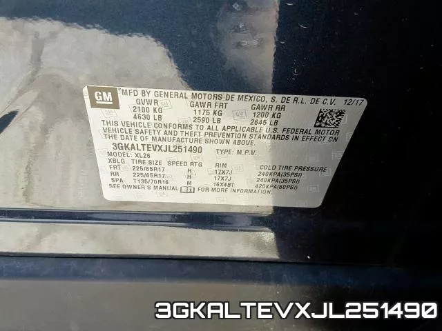 3GKALTEVXJL251490 фото 2