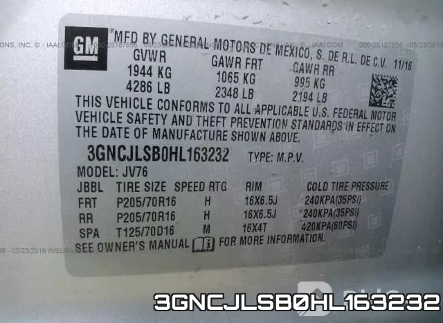 3GNCJLSB0HL163232 фото 10