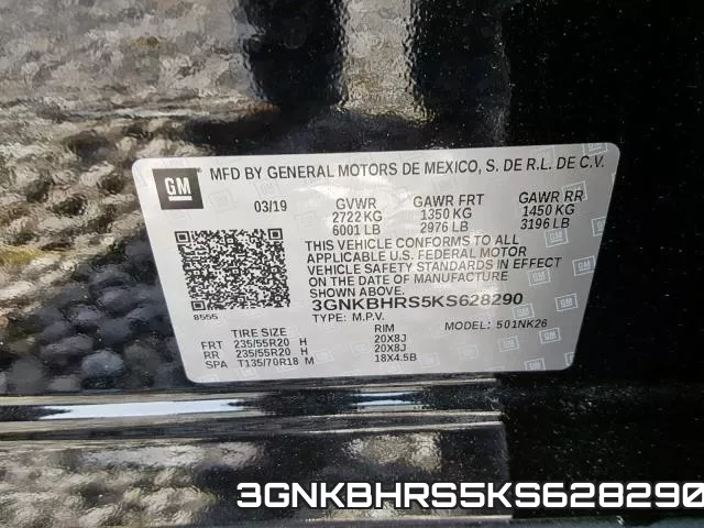 3GNKBHRS5KS628290 фото 2