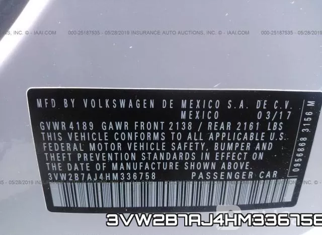 3VW2B7AJ4HM336758 фото 10