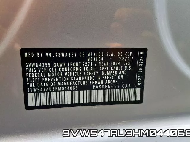 3VW547AU3HM044066 фото 2
