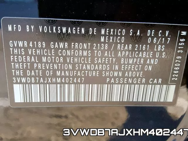 3VWDB7AJXHM402447 фото 2