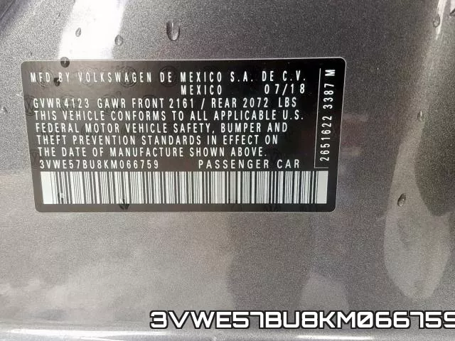 3VWE57BU8KM066759 фото 2