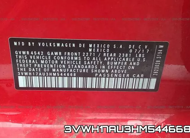 3VWH17AU3HM544668 фото 10