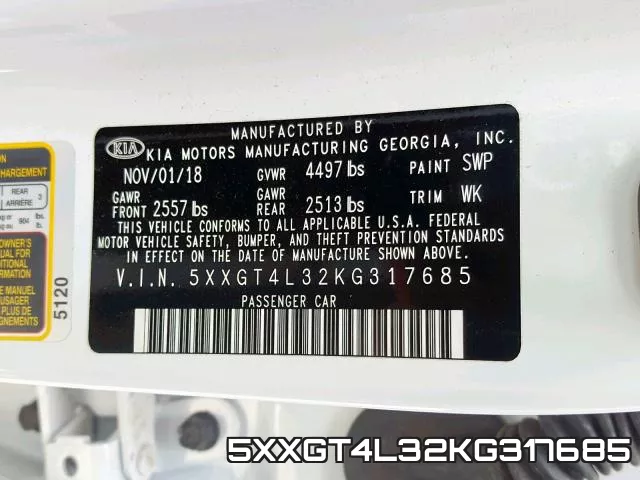 5XXGT4L32KG317685 фото 2