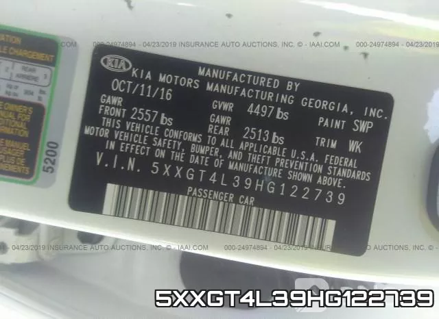5XXGT4L39HG122739 фото 10