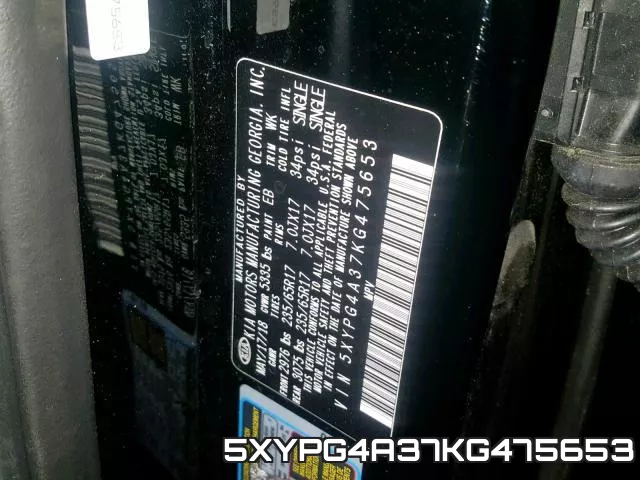 5XYPG4A37KG475653 фото 2