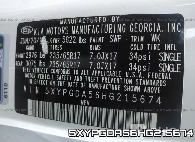 5XYPGDA56HG215674 фото 10