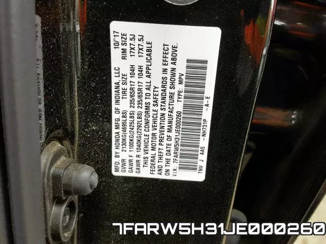 7FARW5H31JE000260 фото 2