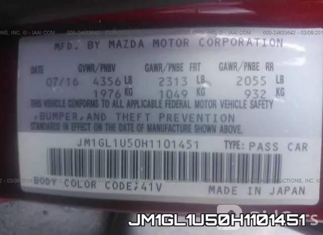 JM1GL1U50H1101451 фото 9