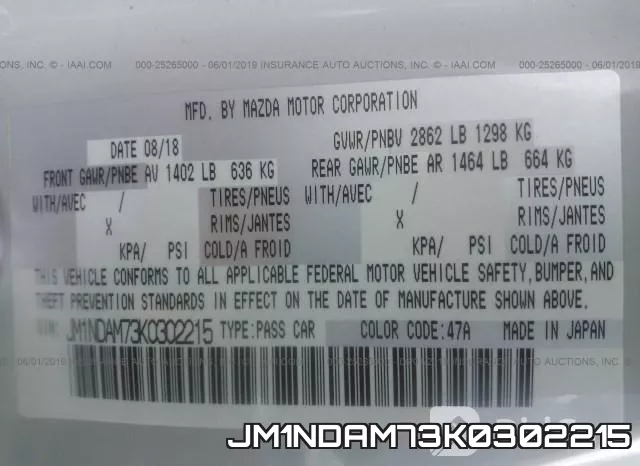 JM1NDAM73K0302215 фото 10
