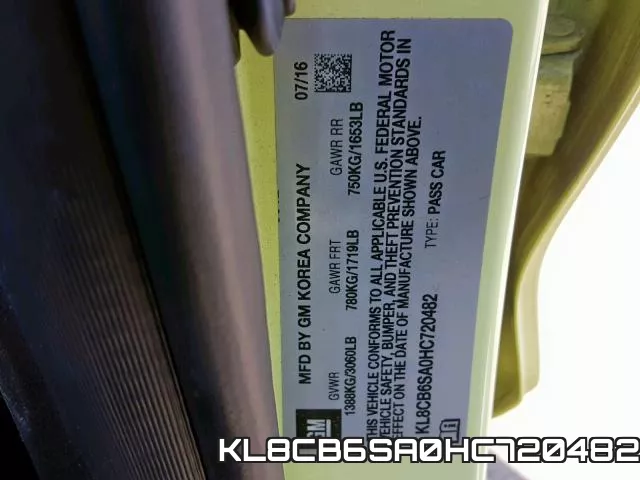 KL8CB6SA0HC720482 фото 2