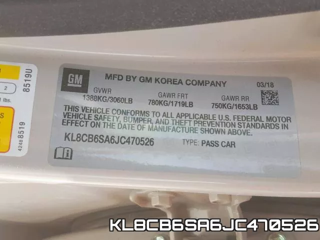 KL8CB6SA6JC470526 фото 2