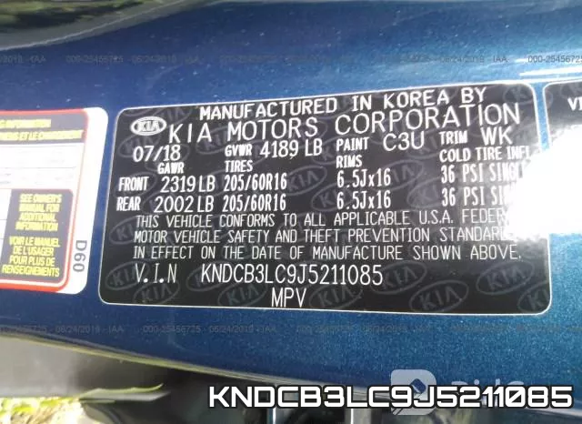 KNDCB3LC9J5211085 фото 10