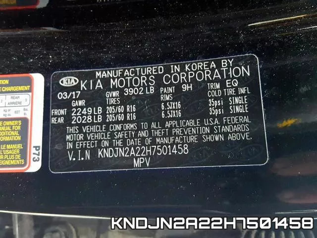 KNDJN2A22H7501458 фото 2