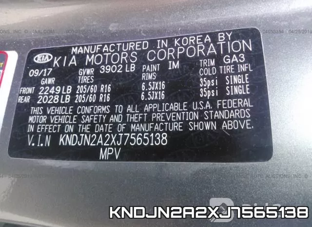 KNDJN2A2XJ7565138 фото 10