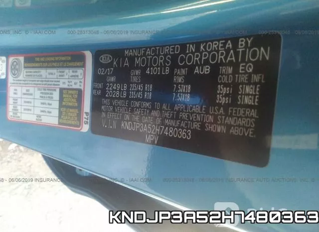 KNDJP3A52H7480363 фото 10