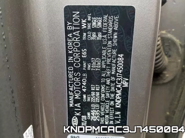 KNDPMCAC3J7450084 фото 2