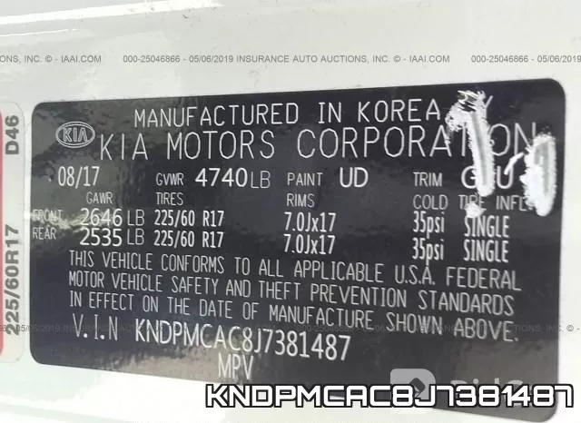 KNDPMCAC8J7381487 фото 10