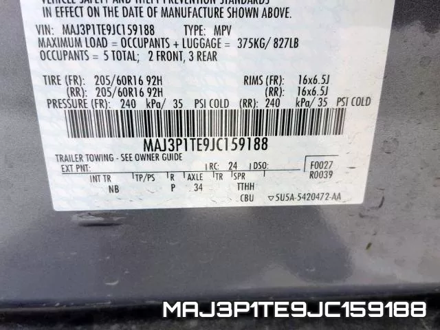 MAJ3P1TE9JC159188 фото 2