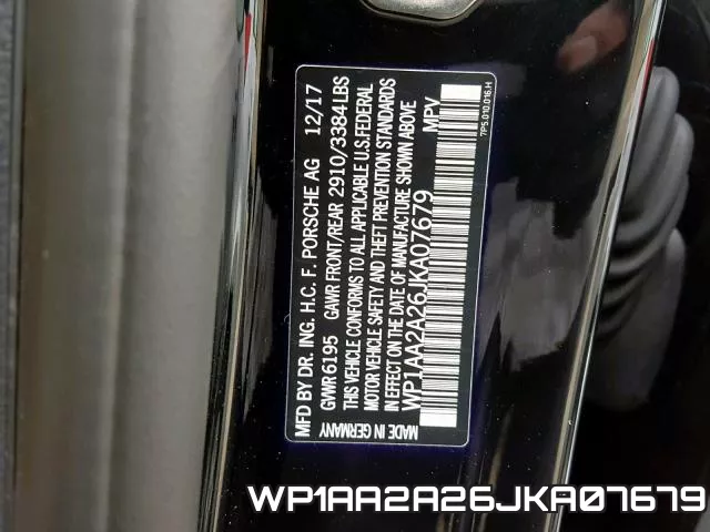 WP1AA2A26JKA07679 фото 2