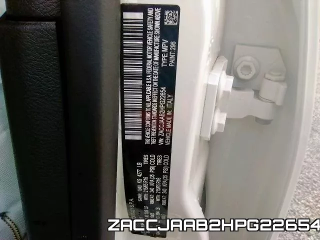 ZACCJAAB2HPG22654 фото 2