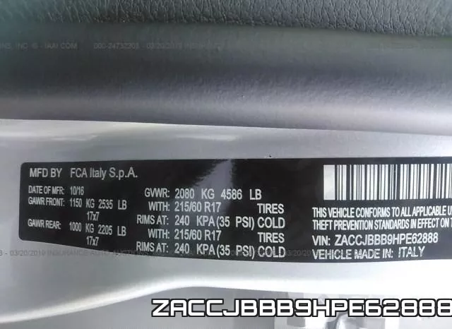 ZACCJBBB9HPE62888 фото 10